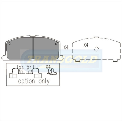 Front Brake Disc Pads TG0308N DB308 thumbnail