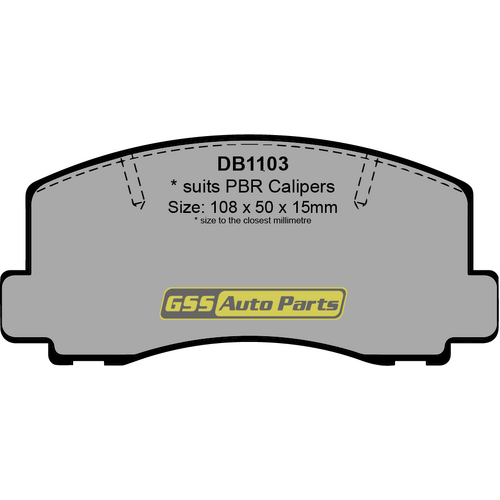 Front Brake Disc Pads TG1103N DB1103 thumbnail