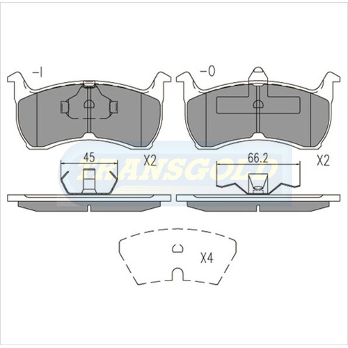Front Brake Disc Pads TG1108N DB1108 thumbnail