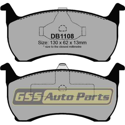 Front Brake Disc Pads TG1108N DB1108 thumbnail