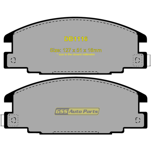 Front Brake Disc Pads TG1116N DB1116 thumbnail