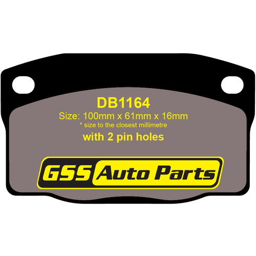 Front Brake Disc Pads TG1164N DB1164 thumbnail