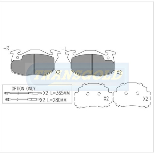 Front Brake Disc Pads TG1182N DB1182 thumbnail