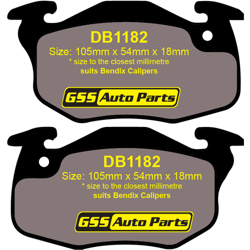 Front Brake Disc Pads TG1182N DB1182 thumbnail