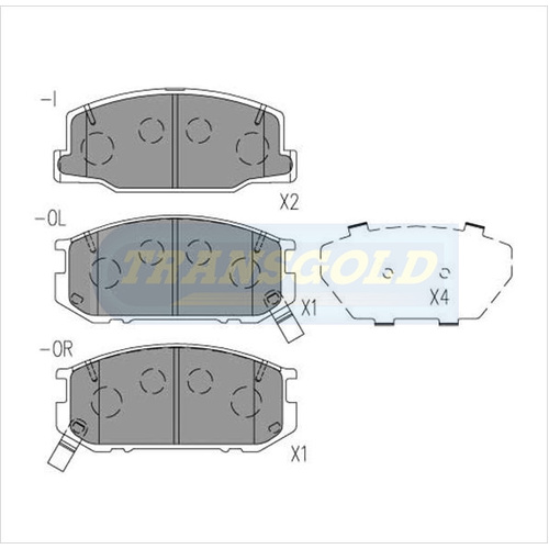 Front Brake Disc Pads TG1208N DB1208 thumbnail