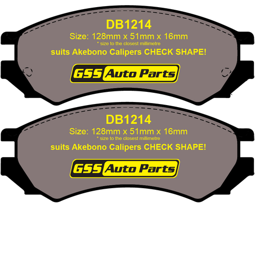 Front Brake Disc Pads TG1214N DB1214 thumbnail