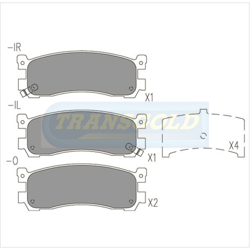 Rear Brake Disc Pads TG1222N DB1222 thumbnail