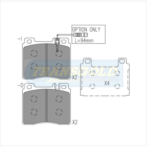 Front Brake Disc Pads TG1284N DB1284 thumbnail