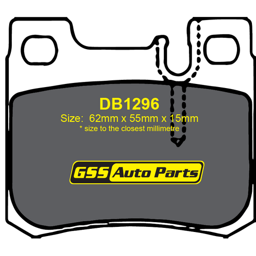 Rear Brake Disc Pads TG1296N DB1296 thumbnail