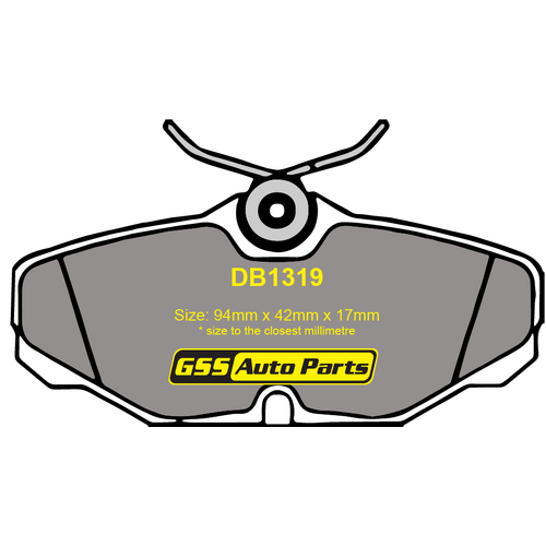 Rear Brake Disc Pads TG1319N DB1319 thumbnail