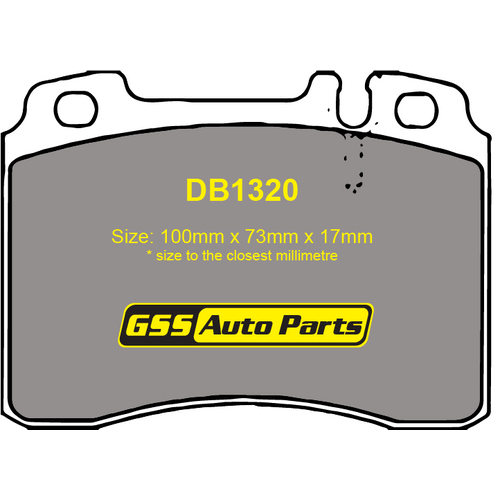 Front Brake Disc Pads TG1320N DB1320 thumbnail