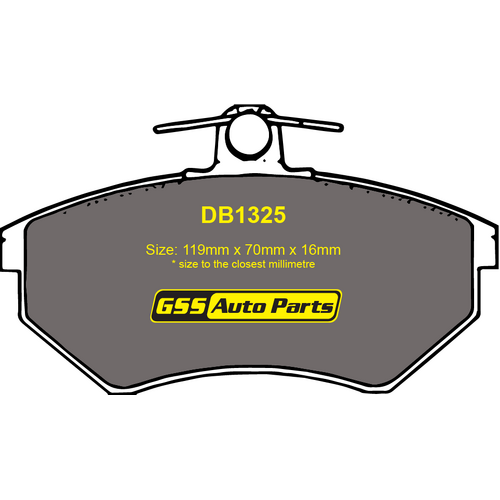 Front Brake Disc Pads TG1325N DB1325 thumbnail
