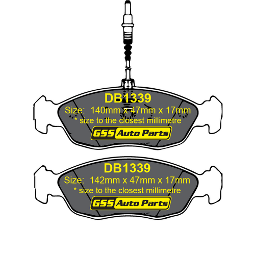 Front Brake Disc Pads TG1339N DB1339 thumbnail