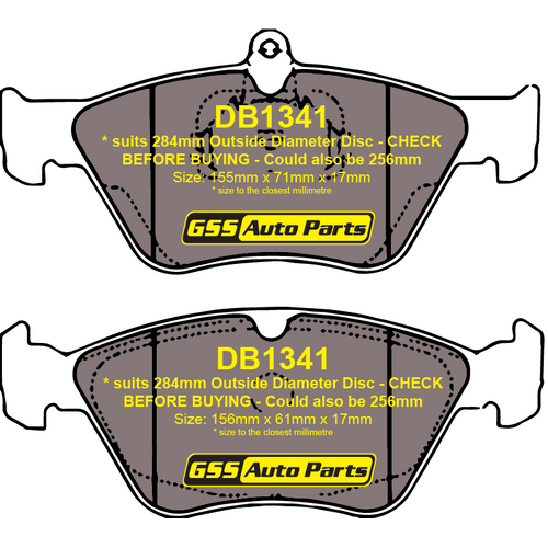 Front Brake Disc Pads TG1341N DB1341 thumbnail