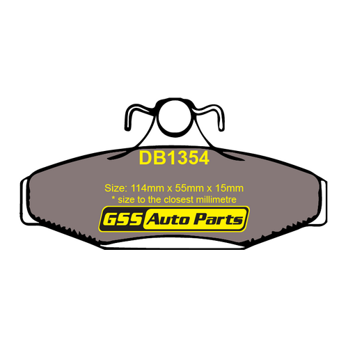 Rear Brake Disc Pads TG1354N DB1354 thumbnail