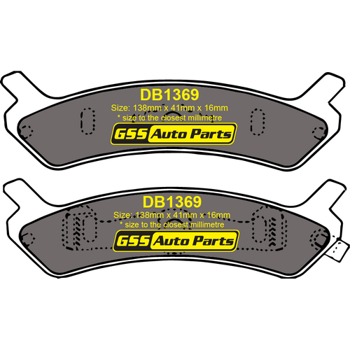 Rear Brake Disc Pads TG1369N DB1369 thumbnail