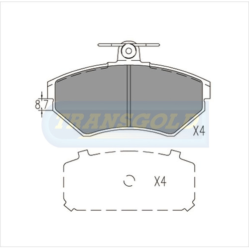 Front Brake Disc Pads TG1400N DB1400 thumbnail