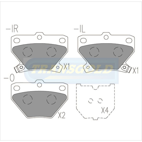 Rear Brake Disc Pads TG1429N DB1429 thumbnail
