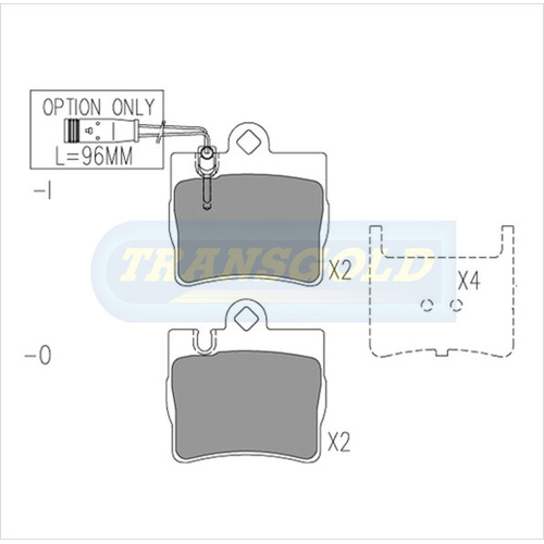 Rear Brake Disc Pads TG1458N DB1458 thumbnail