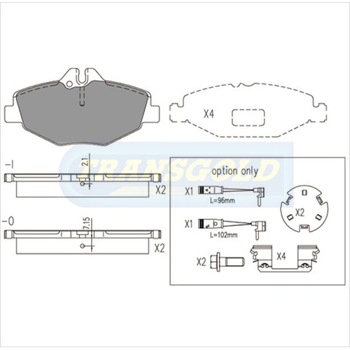 Front Brake Disc Pads TG1667N DB1667 thumbnail