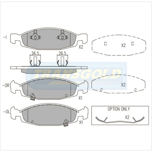 Front Brake Disc Pads TG1715N DB1715 thumbnail