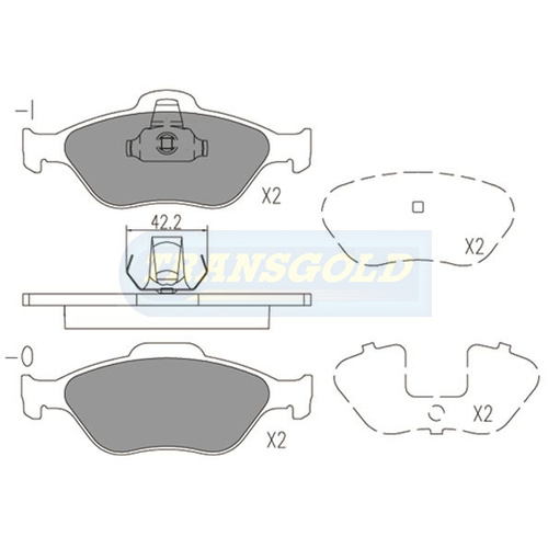 Front Brake Disc Pads TG1724N DB1724 thumbnail