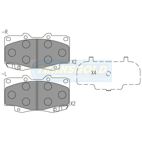 Front Brake Disc Pads TG1739N DB1739 thumbnail