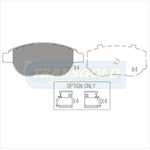 Front Brake Disc Pads TG1758N DB1758 thumbnail