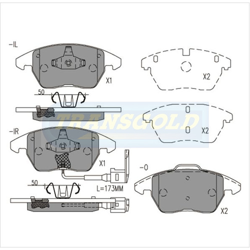 Front Brake Disc Pads TG1849N DB1849 thumbnail