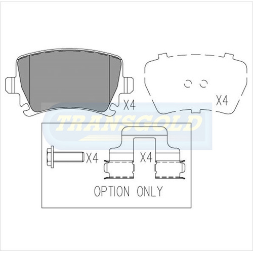 Rear Brake Disc Pads TG1865N DB1865 thumbnail