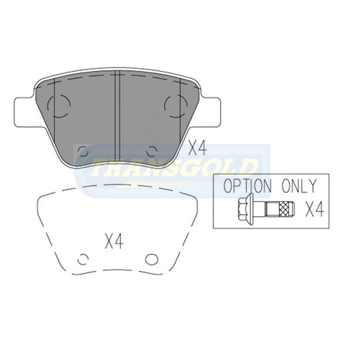Rear Brake Disc Pads TG2211N DB2211 thumbnail