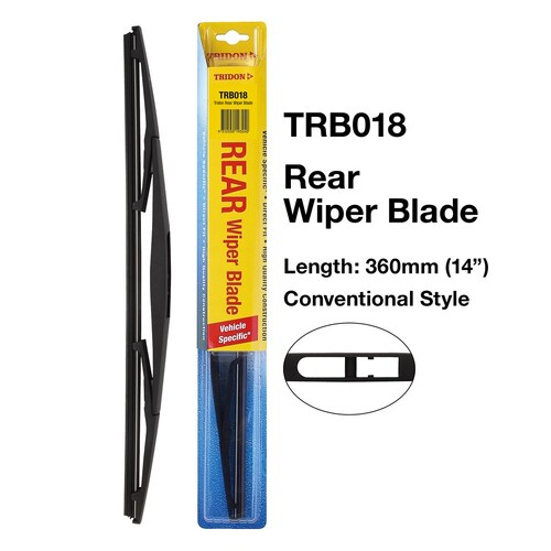 Tridon Rear Wiper Blade 14In 360mm (14") TRB018 thumbnail