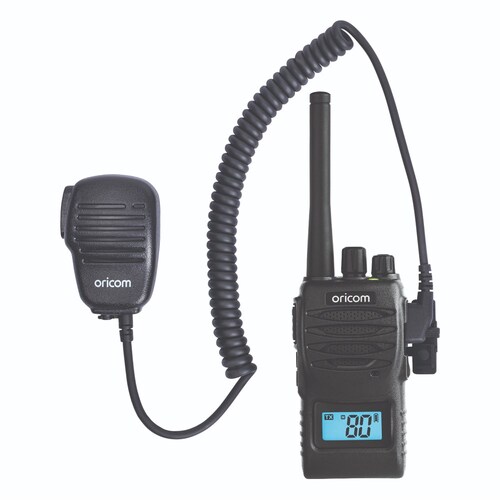 Oricom 5 Watt Handheld Uhf Cb Radio With Speaker Microphone UHF5400BK-SPK thumbnail