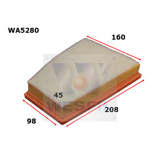 Wesfil Cooper Air Filters (Pair) Wa5280 Wa5361 thumbnail