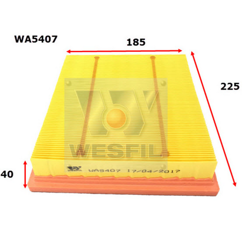Wesfil Cooper Air Filter Wa5407 thumbnail
