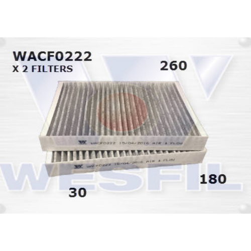 Wesfil Cooper Cabin Filter WACF0222 RCA420MS thumbnail
