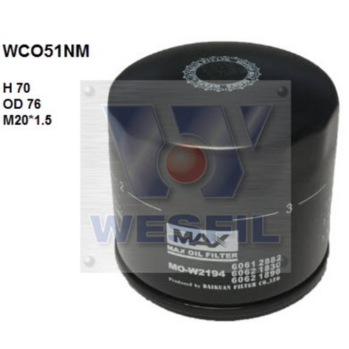 Nippon Max Engine Oil Filter WCO51NM Z690 thumbnail