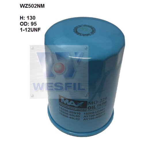 Nippon Max Oil Filter Wz502Nm Z502/Z416 thumbnail