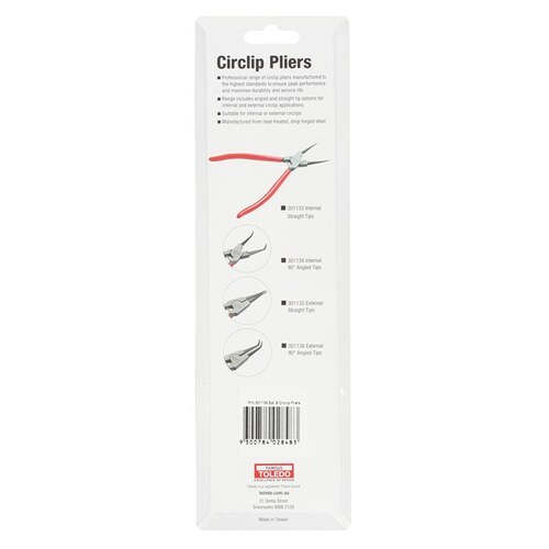 Toledo Circlip Pliers 9in External Straight 301135 301135 thumbnail