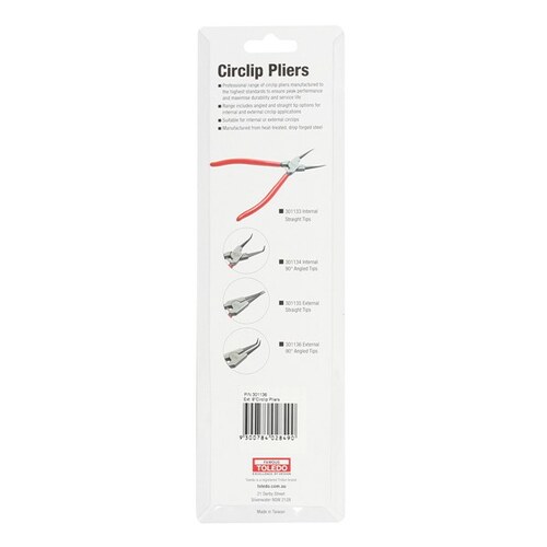 Toledo Circlip Pliers 9in External 90 Angle Tip 301136 301136 thumbnail