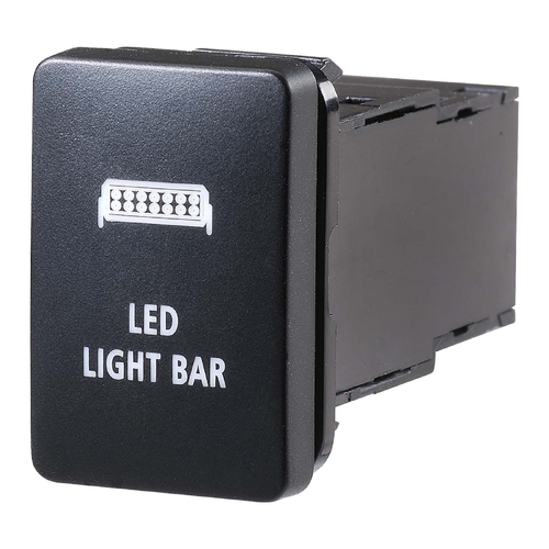 Narva 12 Volt ON/OFF LED Illuminated Sealed Push Switch with LED Light Bar Symbol (Blue) 63302BL thumbnail