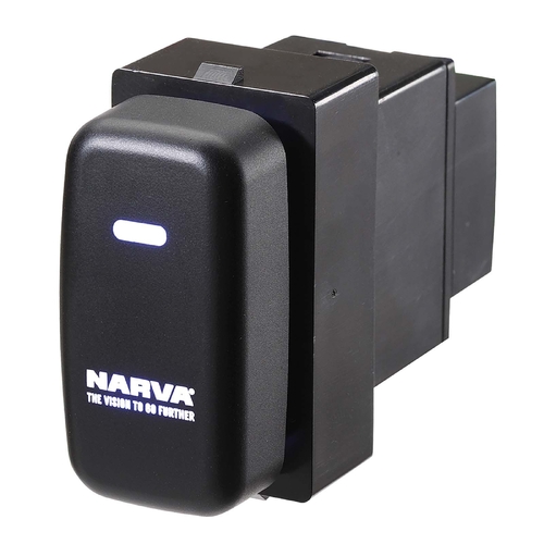 Narva 12 Volt ON/OFF LED Illuminated Sealed Push Switch (Blue) 63360BL thumbnail