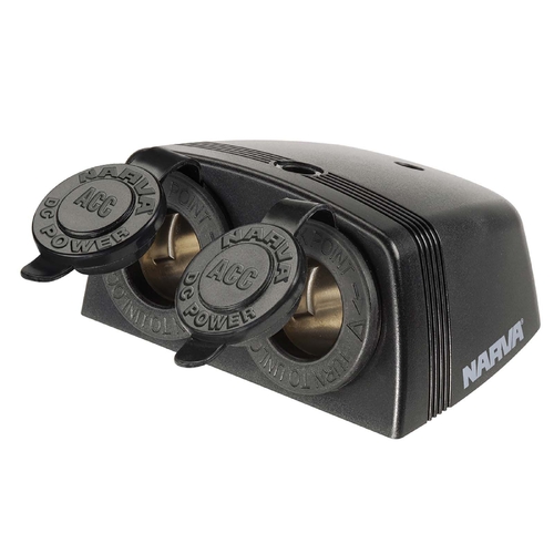 Narva Heavy-Duty Twin Surface Mount Accessory Sockets 81160BL thumbnail