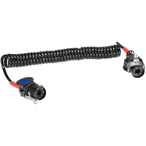 Narva 12/24 Volt 7 Core EBS Suzi Coil 4.5 Metres with 2 Short 250mm Tails Fitted with 12/24V EBS Plugs (82196) 82560 thumbnail