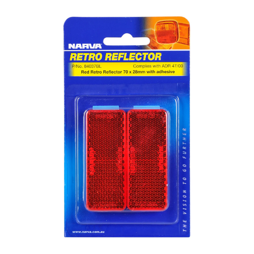 Narva Red Retro Reflector With Self Adhesive 84037BL thumbnail