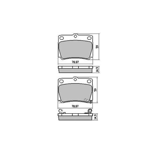 Ultima Rear Brake Disc Rotors (pair) & 4wd Brake Pads AAP233-DB1390-4WD RDA233 thumbnail