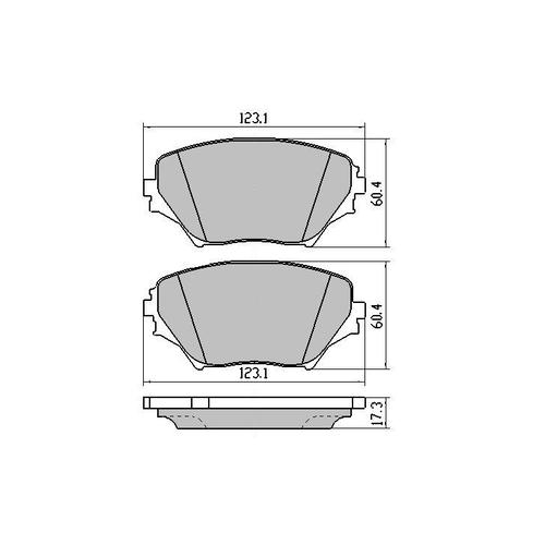 Ultima Front Brake Disc Rotors (pair) & Brake Pads AAP692-DB1432 RDA7774 thumbnail