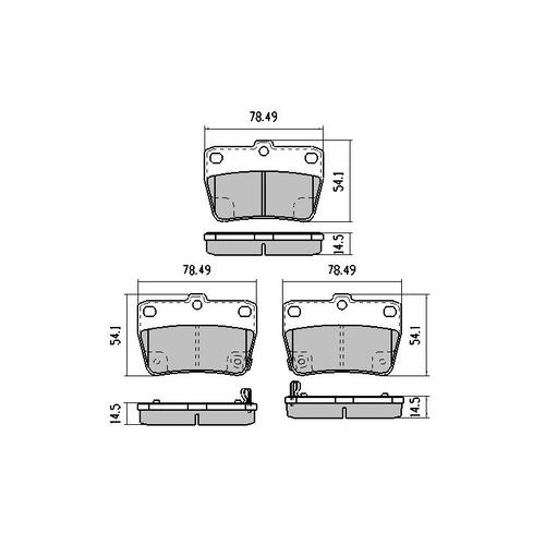 Ultima Rear Brake Disc Rotors (pair) & Ceramic Brake Pads AAP693-DB1680C RDA7775 thumbnail