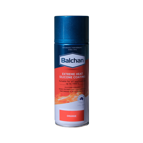 Balchan Extreme High Heat Silicone Coating Paint Orange 340g Aerosol BAL101006 thumbnail