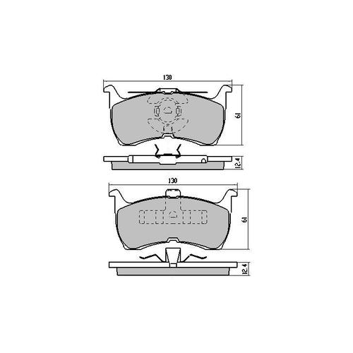 Rear T/P by Bendix Brake Pads DB1109TP DB1109 thumbnail